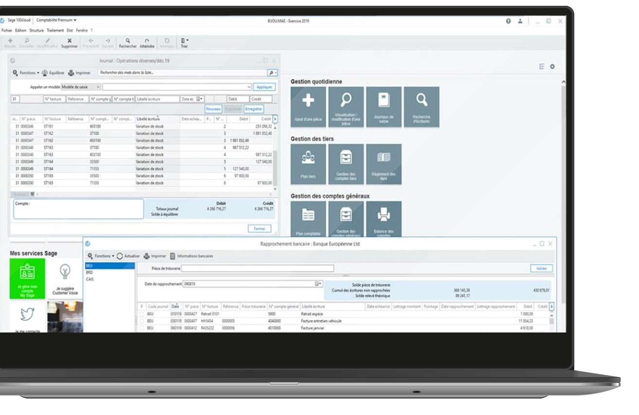 Capture d'écran de Sage 100C Comptabilité