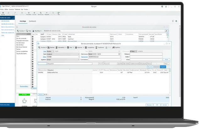 Capture d'écran de Sage 100C Gestion Commerciale